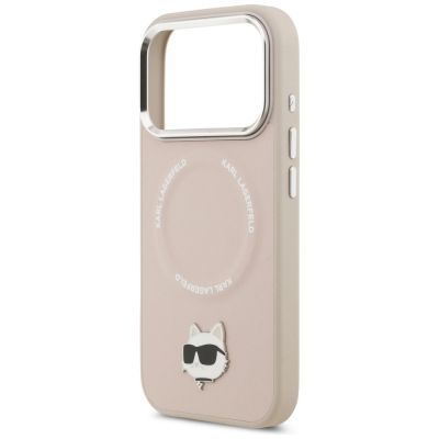 6. Etui Karl Lagerfeld Choupette Pin MagSafe do iPhone 17 Pro - różowe