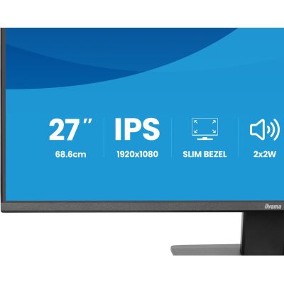 22. iiyama ProLite X2793HSU-B1 monitor komputerowy 68,6 cm (27") 1920 x 1080 px Full HD LED Czarny