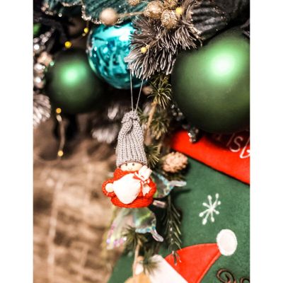 40. LALECZKA DEKORACYJNA Z WORKIEM CZERWONA GIRL 7,5CM