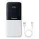 7. Powerbank Baseus Lipow 10000mAh 22,5W z dwoma wbudowanymi kablami (z kablem Baseus Simple USB-A - USB-C 3A 20cm) - biały