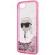 6. Etui Karl Lagerfeld Glitter Karl's Head na iPhone 7 / 8 / SE 2020 / SE 2022 - różowe