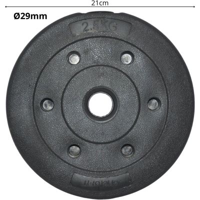 10. OBCIĄŻENIE BETONOWE 2,5 KG ENERO FIT fi29MM