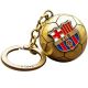 2. FC Barcelona brelok oryginalny na licencji w kształcie złotej piłki z herbem B7081