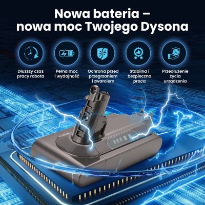 11. Bateria, akumulator do odkurzacza Dyson V10 25.2V 3000mAh