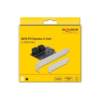 4. DeLOCK 4 portowy SATA PCI Express x1 Card - Konstrukcja niskoprofilowa