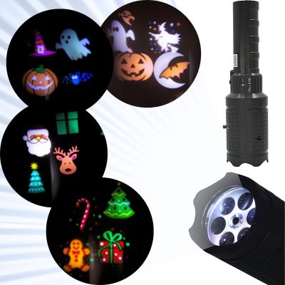 17. PROJEKTOR RZUTNIK LED WYMIENNE KLISZE ŚWIĘTA HALLOWEEN