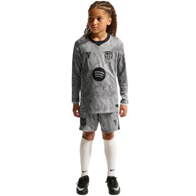 9. Koszulka bramkarska dla dzieci Nike FC Barcelona 2026/27 Stadium Away szara IO8337 013