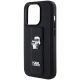 6. Etui Karl Lagerfeld Gripstand Saffiano Karl&Choupette Pins na iPhone 14 Pro - czarne