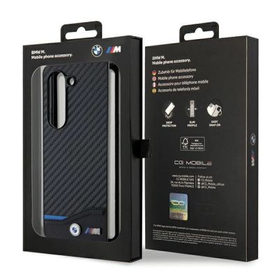 7. Etui BMW Leather Carbon na Samsung Galaxy Z Fold 5 - czarne