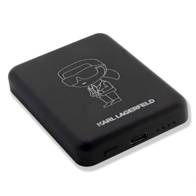 4. Powerbank indukcyjny Karl Lagerfeld Ikonik MagSafe 5W 3000mAh - czarny