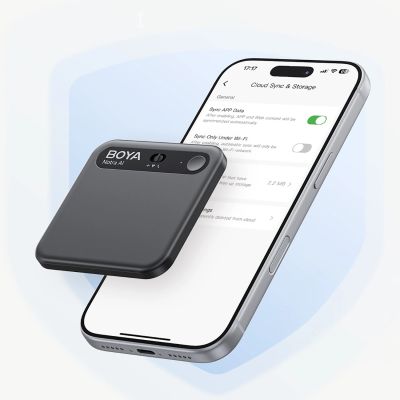 11. Rejestrator głosu BOYA Notra z transkrypcją AI - czarny