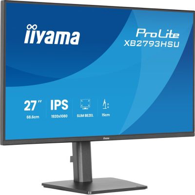27. iiyama ProLite XB2793HSU-B1 monitor komputerowy 68,6 cm (27") 1920 x 1080 px Full HD LED Czarny