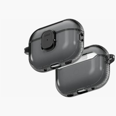 Etui UNIQ Glase Pro na AirPods Pro 3 Lock Case - przezroczysto-czarne