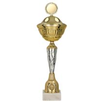 Puchar metalowy z przykrywką