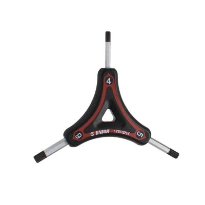 UNIOR Trójstronny klucz imbusowy 4, 5, 6 red