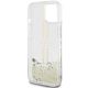7. Etui Guess Liquid Glitter Gold Stripes na iPhone 15 Plus / 14 Plus - przezroczyste
