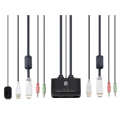 2. LevelOne KVM-0290 przełącznik KVM Czarny, Szary