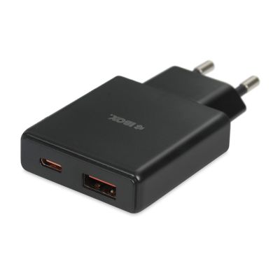 3. IBOX ŁADOWARKA UNIWERSALNA C-43 GAN PD30W SLIM USB A+C BLACK