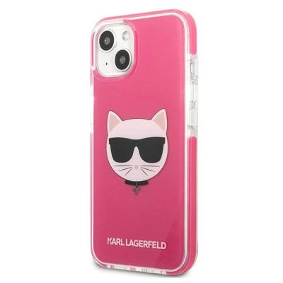 2. Etui Karl Lagerfeld Choupette Head na iPhone 13 - fuksjowy