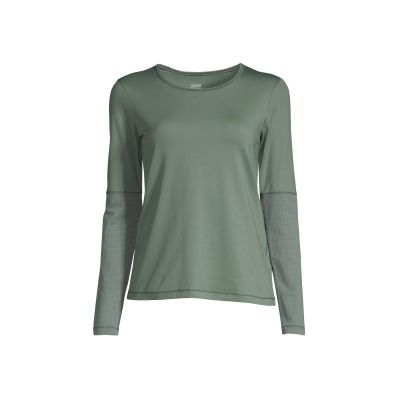 2. Koszulka CASALL Essential Mesh Detail Long Sleeve dusty green