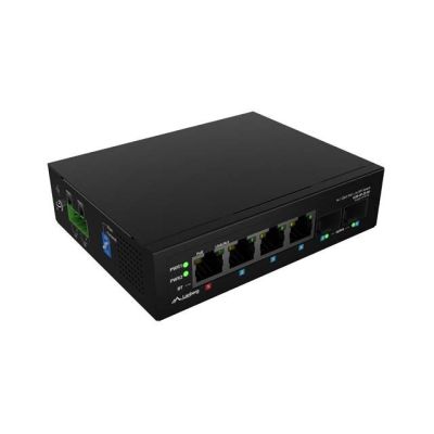 21. SWITCH LANBERG ILGE-4P-2S-90 LIGHT INDUSTRIAL POE 1XBT 3XAT 2XSFP DIN GIGABIT ETHERNET