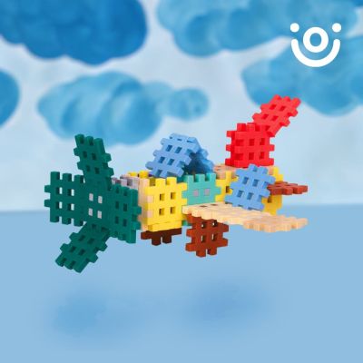 6. Klocki konstrukcyjne Marioinex Mini Waffle, 300 elementów pastelowe