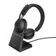 2. Jabra Evolve2 65 Zestaw słuchawkowy Bezprzewodowy Opaska na głowę Biuro/centrum telefoniczne USB Type-C Bluetooth Podstawka do ładowania