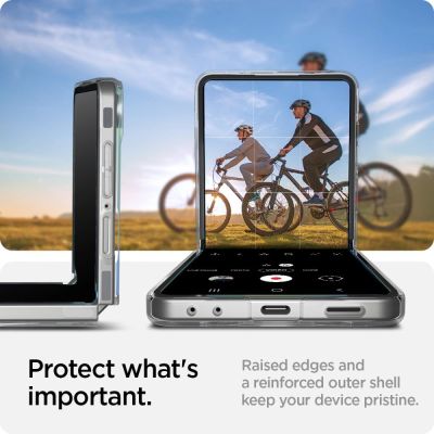18. Etui Spigen AirSkin Mag MagSafe na Samsung Galaxy Z Flip 7 - przeroczysto-białe