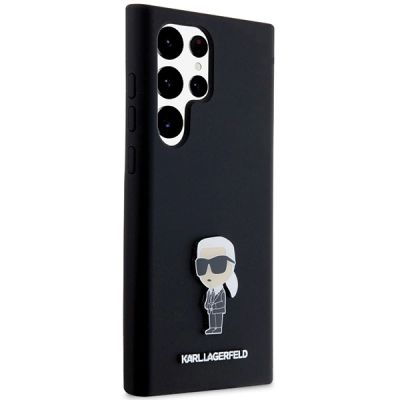 4. Etui Karl Lagerfeld Silicone Ikonik Metal Pin na Samsung Galaxy S24 Ultra - czarne