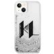 3. Etui Karl Lagerfeld Liquid Glitter Big KL na iPhone 14 - srebrne