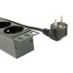 4. GEMBIRD LISTWA ZASILAJĄCA RACK 19" PDU EG-PDU-014-F 1U, 16A, 8X FRANCUSKIE GNIAZDO, WTYK SCHUKO, KABEL 3M