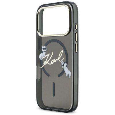 6. Etui Karl Lagerfeld IML Choupettes Karl  Script Logo MagSafe na iPhone 17 Pro - czarne