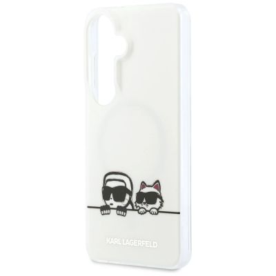5. Etui Karl Lagerfeld IML Peekaboo Karl&Choupette MagSafe na Samsung Galaxy S26 - przezroczyste