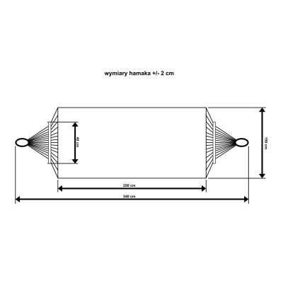11. HAMAK OGRODOWY 2 OSOBOWY LUXE XXL 250x150CM Z DRĄŻKIEM I POKROWCEM SZARY 1031170