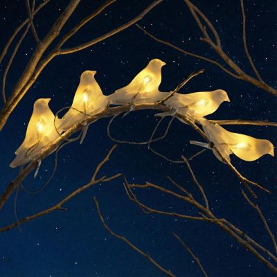 15. LAMPA SOLARNA GIRLANDA OGRODOWA PARTY LIGHT PTASZKI 5LED