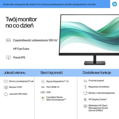 9. MONITOR HP LED 27” S3 Pro 327pf 100Hz (B0CG3UT)