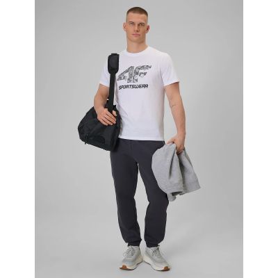 6. T-shirt regular z nadrukiem męski 4F 4FRAW25TTSHM3611-10S