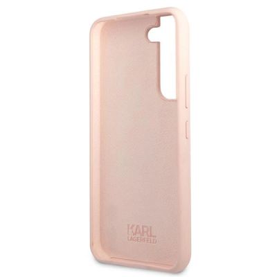 7. Etui Karl Lagerfeld Silicone Ikonik Karl&Choupette na Samsung Galaxy S22+ - jasnoróżowe