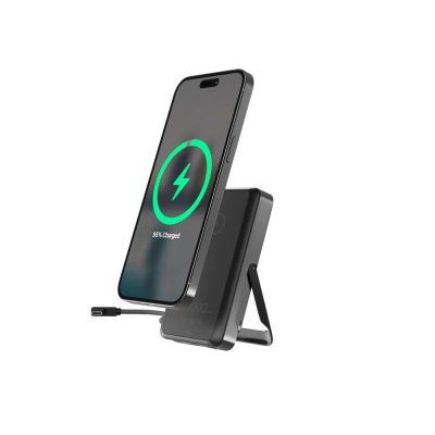 2. GEMBIRD BEZPRZEWODOWY POWERBANK MAGNETYCZNY 15 W ZE ZINTEGROWANĄ PODSTAWKĄ 10000 MAH, CZARNY