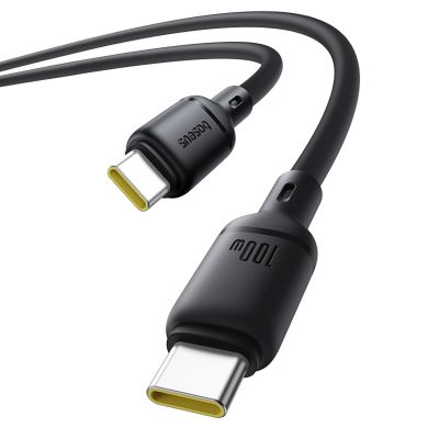 4. Kabel Baseus Silky Series 100W USB-C - USB-C 1m - czarny