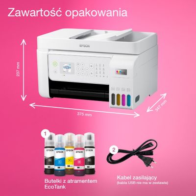 13. Epson EcoTank L5316 WiFi - wielofunkcyjna drukarka A4 z łącznością Wi-Fi i stałym zasilaniem w atrament