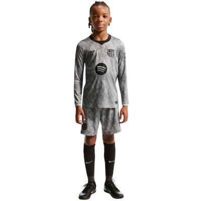 8. Koszulka bramkarska dla dzieci Nike FC Barcelona 2026/27 Stadium Away szara IO8337 013