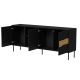 4. Komoda INSERTO 3D1W 190x40x80 czarny + LED