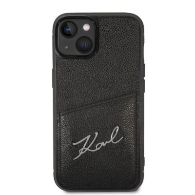 3. Etui Karl Lagerfeld Signature Logo Cardslot na iPhone 13 / 14 / 15 - czarne