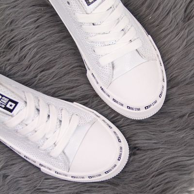 5. Trampki niskie ażurowe  Big Star W FF274024 białe