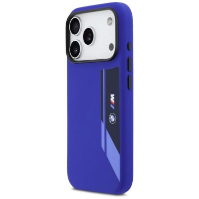 2. Etui BMW M Silicon Vertical Logo MagSafe na iPhone 17 Pro - granatowe
