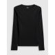 6. Longsleeve slim z prążkowanej dzianiny damski 4F 4FRAW25TLONF656-20S