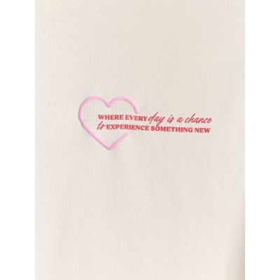 8. Longsleeve oversize z nadrukiem dziewczęcy 4F 4FJRAW25TLONF589-11S