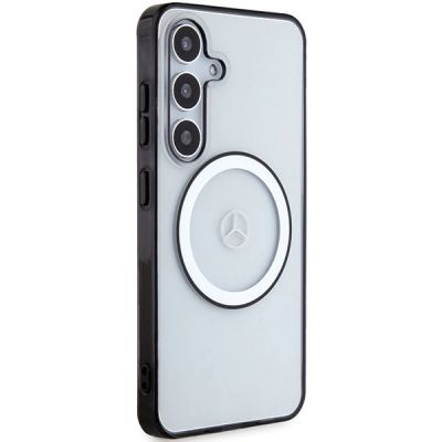 4. Etui Mercedes Printed Logo MagSafe na Samsung Galaxy S24 - przezroczyste
