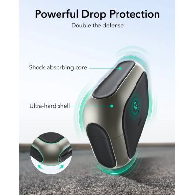 5. Etui ESR Orbit HaloLock MagSafe na AirPods Pro 3 - szaro-czarne
